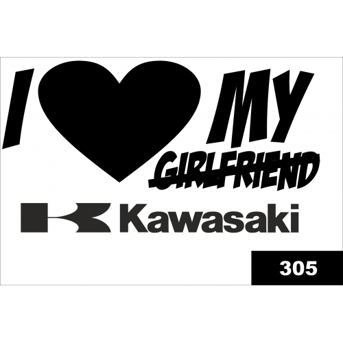 Sticker Naklejka 10cmx15cm 305 - Kawasaki